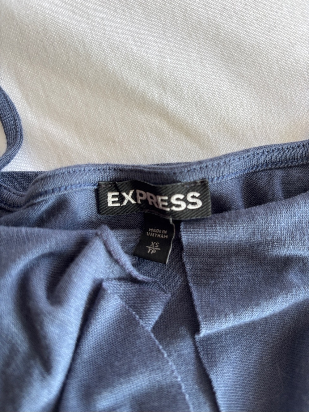 Express Blue Ruffle Knot Cami - Picture 6 of 6